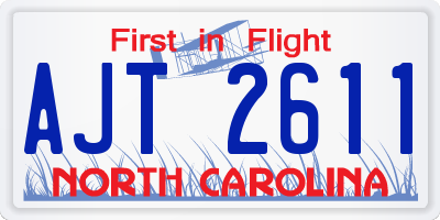 NC license plate AJT2611