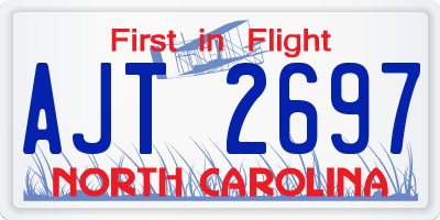 NC license plate AJT2697