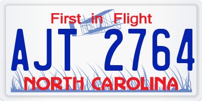NC license plate AJT2764