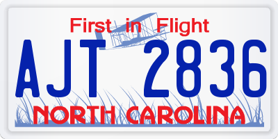 NC license plate AJT2836