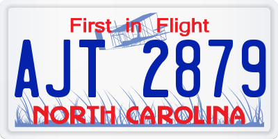 NC license plate AJT2879