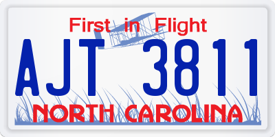 NC license plate AJT3811