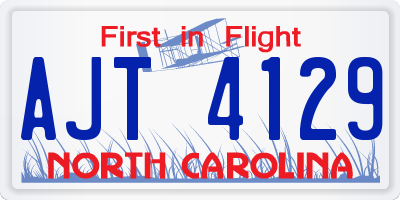 NC license plate AJT4129