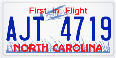 NC license plate AJT4719