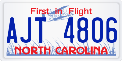 NC license plate AJT4806