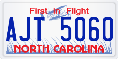 NC license plate AJT5060