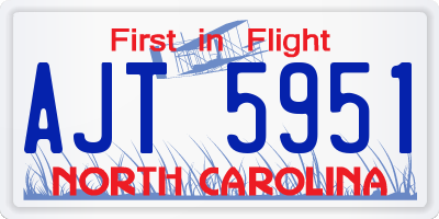 NC license plate AJT5951
