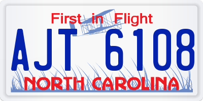 NC license plate AJT6108