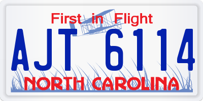 NC license plate AJT6114