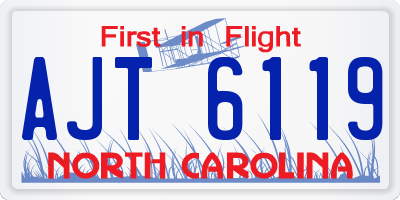 NC license plate AJT6119