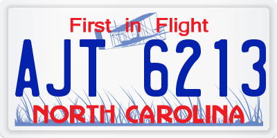 NC license plate AJT6213