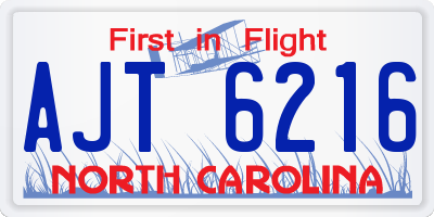 NC license plate AJT6216