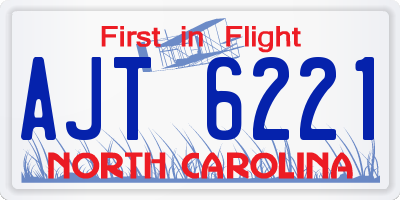 NC license plate AJT6221