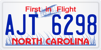 NC license plate AJT6298