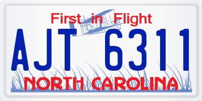 NC license plate AJT6311