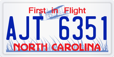 NC license plate AJT6351
