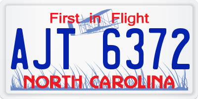 NC license plate AJT6372