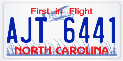 NC license plate AJT6441