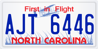 NC license plate AJT6446