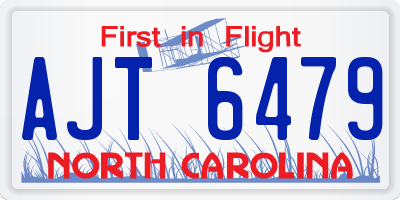 NC license plate AJT6479