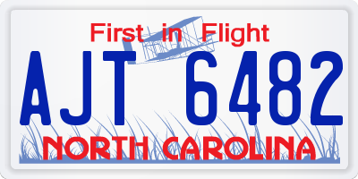 NC license plate AJT6482