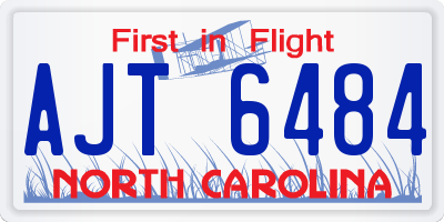 NC license plate AJT6484