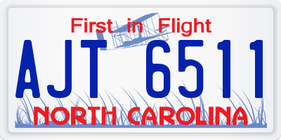 NC license plate AJT6511