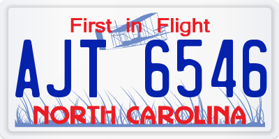 NC license plate AJT6546