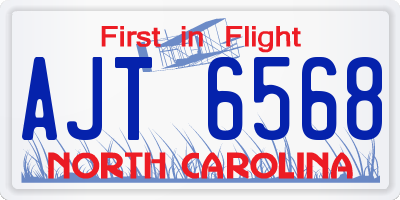 NC license plate AJT6568