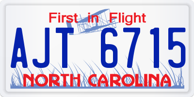 NC license plate AJT6715