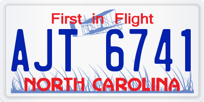 NC license plate AJT6741