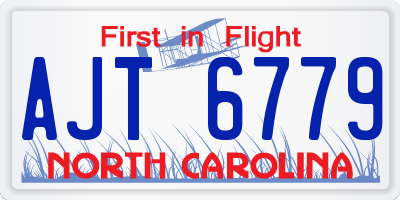 NC license plate AJT6779
