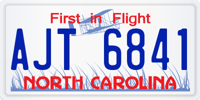 NC license plate AJT6841