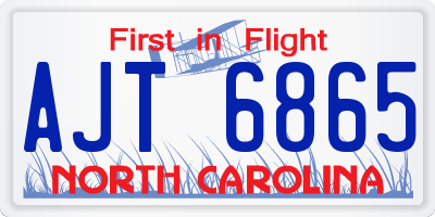 NC license plate AJT6865