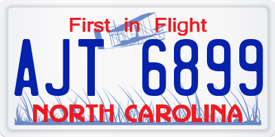 NC license plate AJT6899