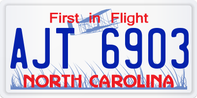NC license plate AJT6903