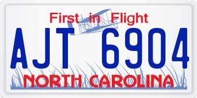 NC license plate AJT6904