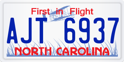 NC license plate AJT6937