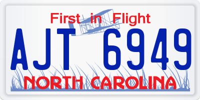 NC license plate AJT6949