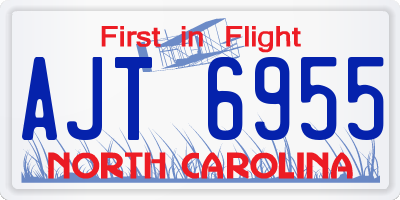NC license plate AJT6955