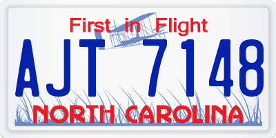 NC license plate AJT7148