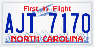 NC license plate AJT7170