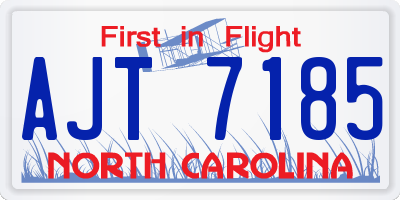 NC license plate AJT7185