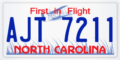NC license plate AJT7211