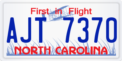 NC license plate AJT7370