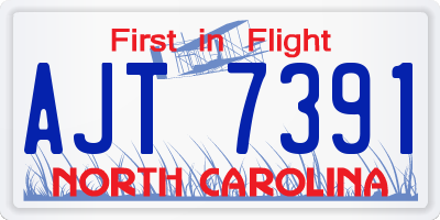 NC license plate AJT7391
