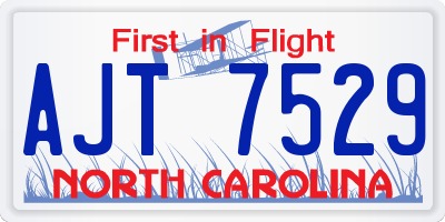 NC license plate AJT7529