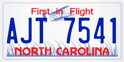 NC license plate AJT7541