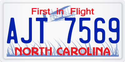 NC license plate AJT7569