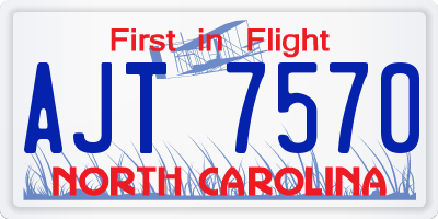 NC license plate AJT7570
